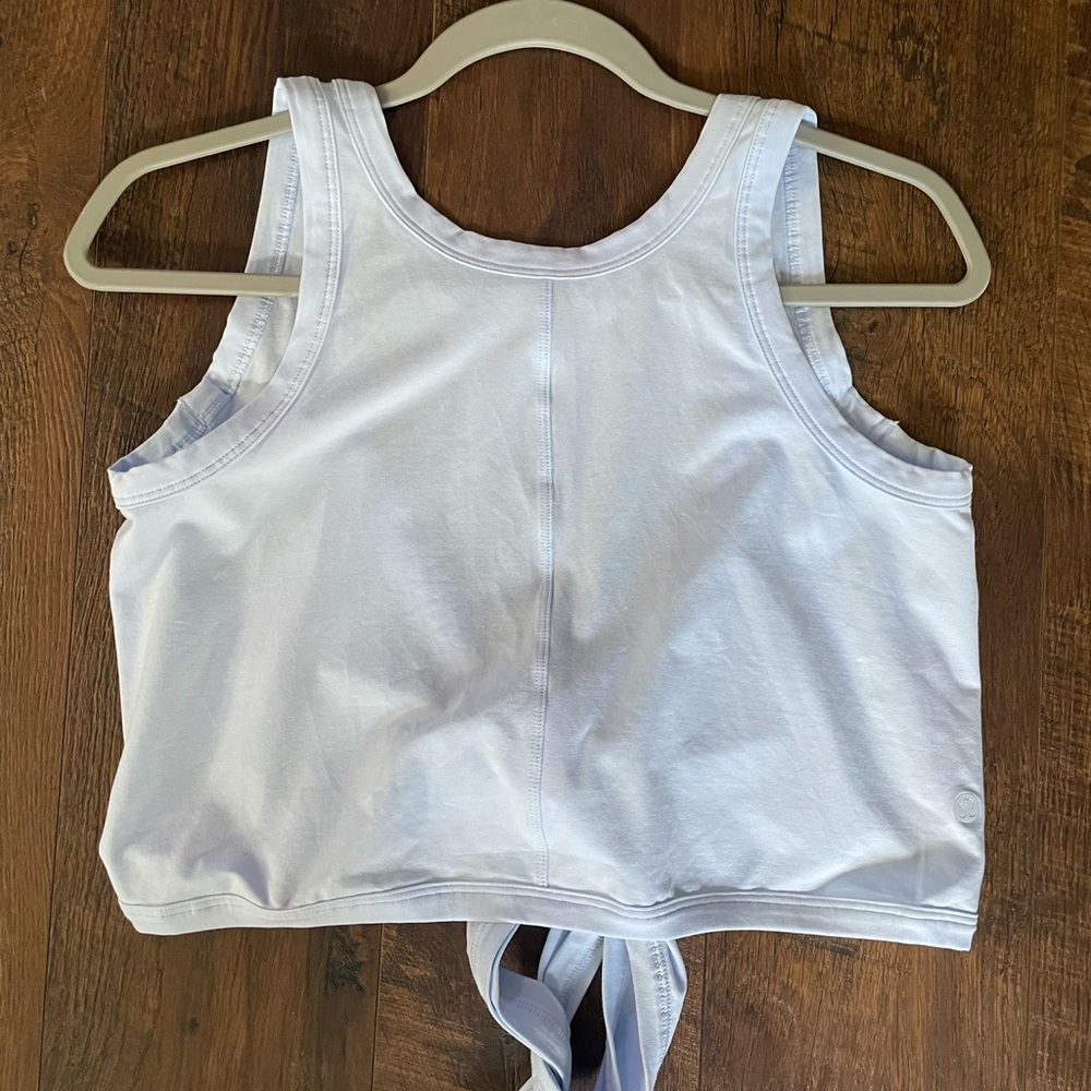 Lululemon Athletica Light Blue Tie Back Top